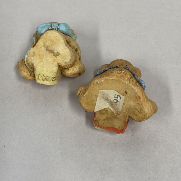 Set It 2 Vintage 1994 Teddy Bear Babies J.C Resin Mini Bear Figurines Animals - Picture 5 of 9